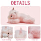Niceup 7in Unicorn Matching Stuffed Animals for Little Girls Twins Sisters Unicorn Stuffy Weighted Plush Toys (Pink and White, 2-Pack)