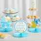 Sparkle and Bash Boy Baby Shower Table Decorations, Yellow Duck Honeycomb Centerpieces (8.25 x 7.5 in), Pack of 6