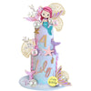 Mermaid Cake Toppers with Mermaid Shells Fishtails Balls Ginkgo Leaf for Birthday