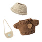 Handcrafted Clothes for Labub Doll Premium Dolls Outfit 3 Pieces Stylish Doll Accessories Compatible with 5.91/6.7inch (15/17cm) Dolls Hat Sweater
