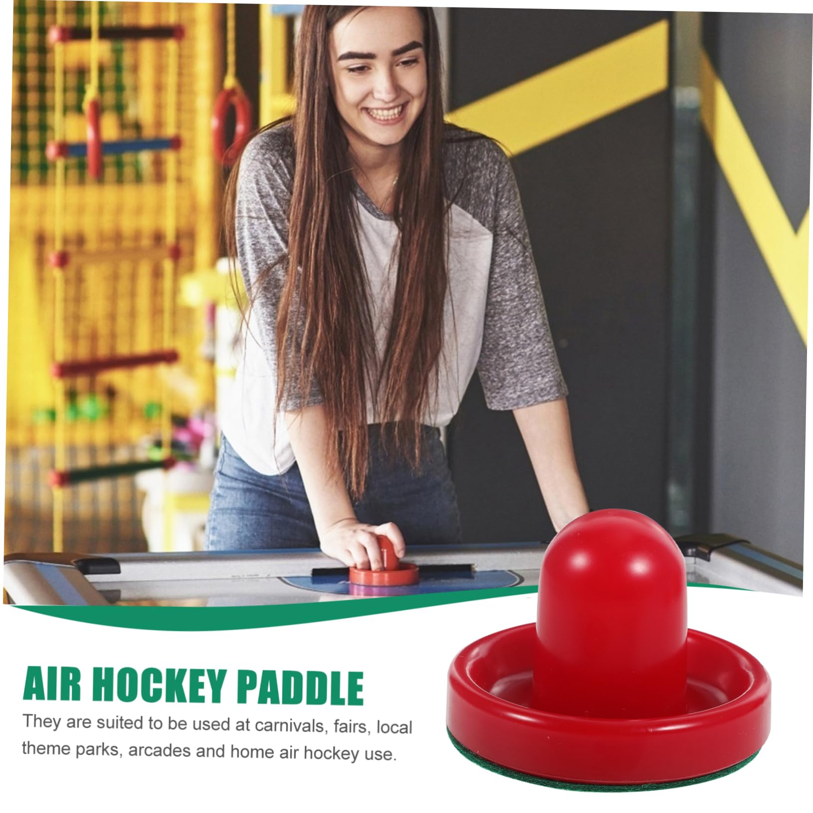 8PCS 76MM air Hockey Pushers Pucks Replacement Kids Adult Party Playing Game air Hockey Equipment Accessories(Red)