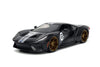 Jada Toys Big Time Muscle 1:24 2017 Ford GT Die-cast Car Black/White Stripes, Toys for Kids and Adults