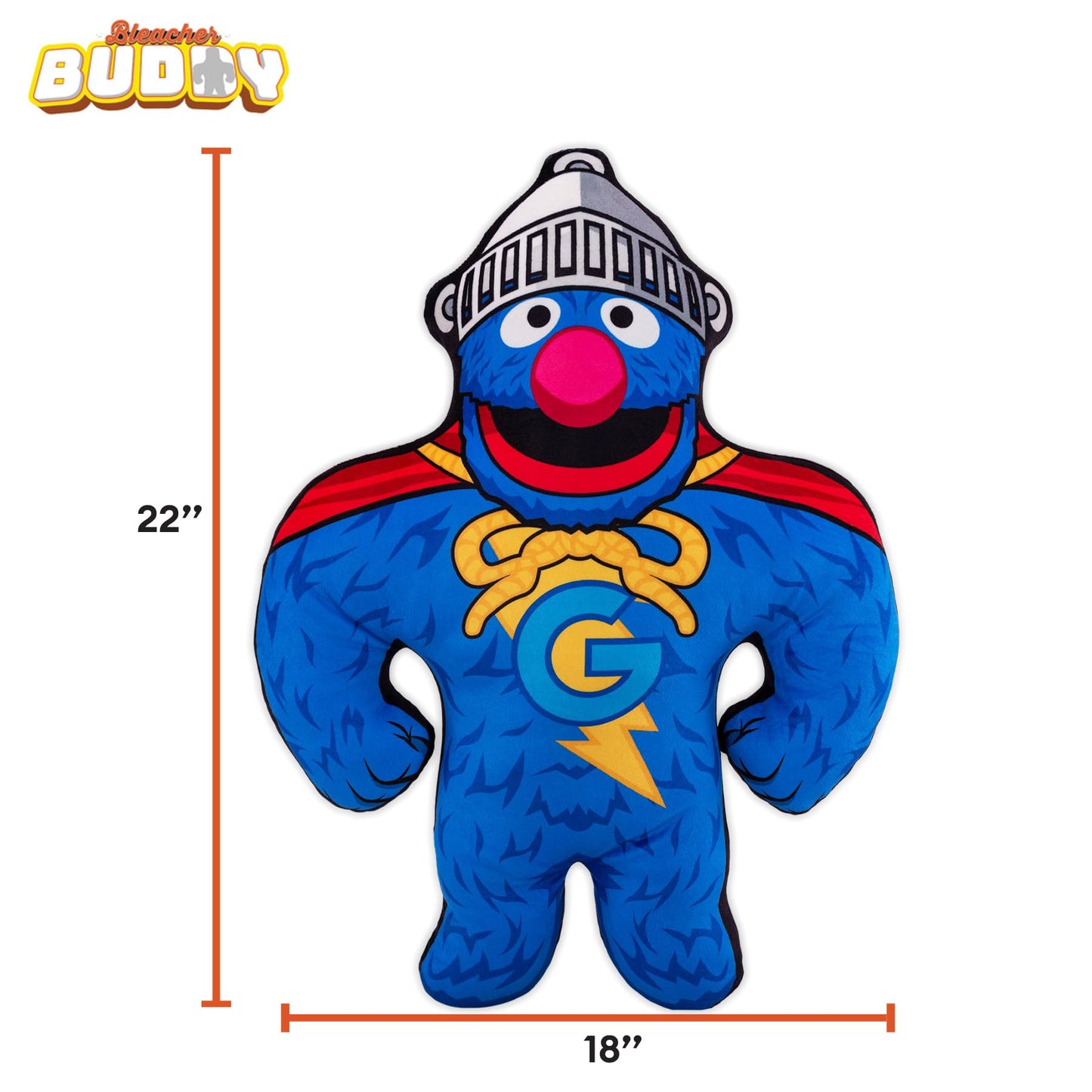 Bleacher Creatures Sesame Street Grover Superhero 22" Bleacher Buddy - Soft Plush Toy