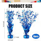 6 Pack Blue Star Table Centerpieces, Metallic Blue Starburst Table Decor, Sparkly Foil Table Topper for Birthday, Baby Shower, Wedding, Graduation