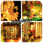 NightFlares Flower House Building Set with LED Light, Sunflower House Shop Building kit with Greenhouse & Motion Sensor, Gift for Women Mom Girl 14+