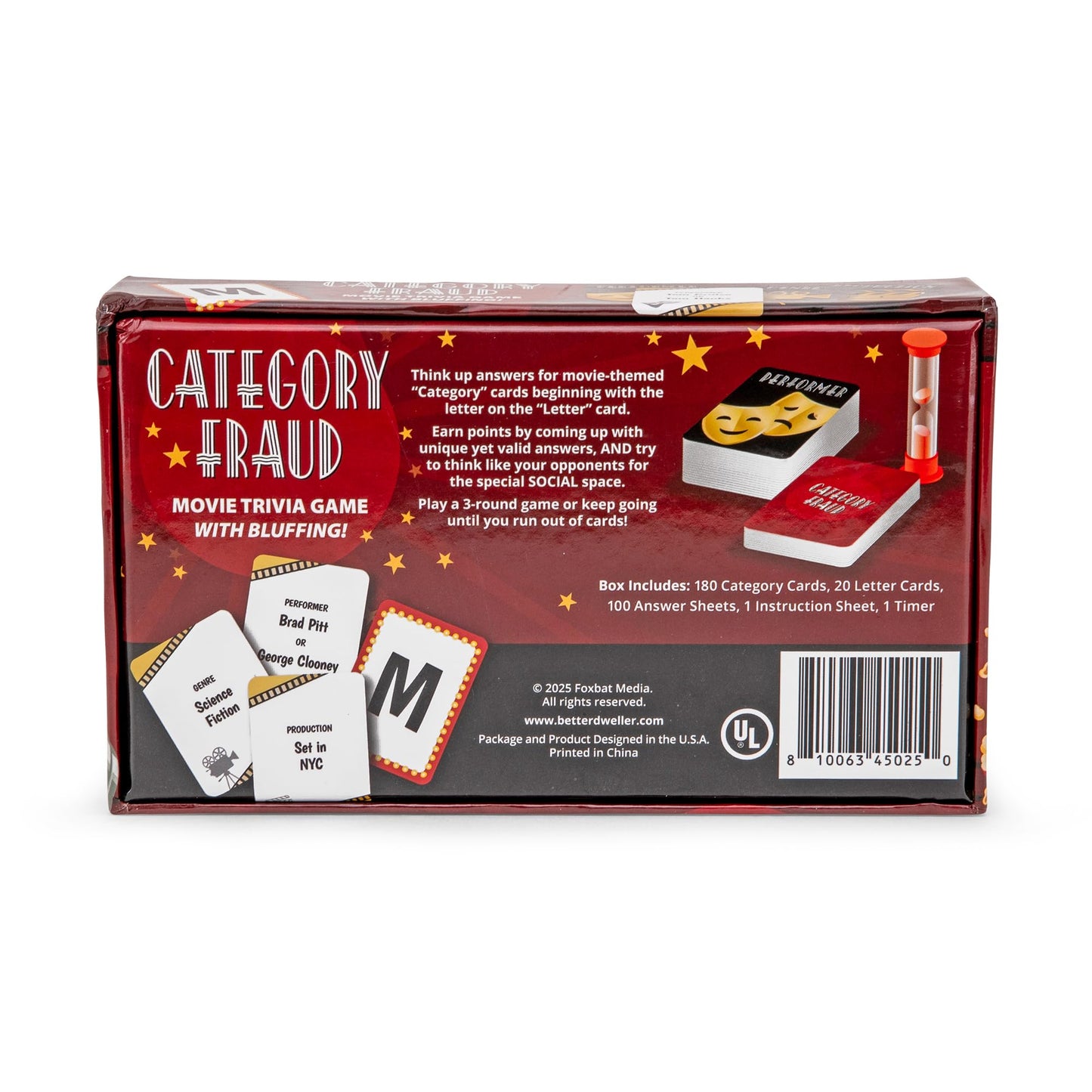 Better Dweller Category Fraud The Movie Trivia Game with Bluffing for Cinephiles - 200 Cards, Unlimited Combinations - Never Run Out of Questions