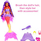 Barbie Mermaid Power Doll Set, Barbie "Brooklyn" Fashion Doll with Phoenix Pet & Accessories, Mermaid Toy with Interchangeable Fins