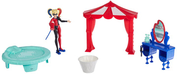 DC Super Hero Girls Poison Harley Quinn Figure Bedroom Set, 6"