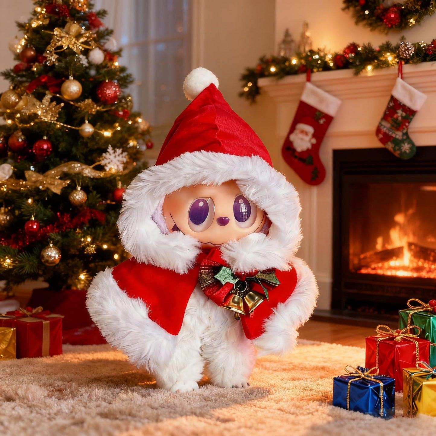 17cm Doll Clothes,Christmas Cloak Outfit for 6.7-Inch Doll Accessories,Christmas-Themed Clothes for 17cm Dolls,Collectible Dolls Costume,Gift Idea