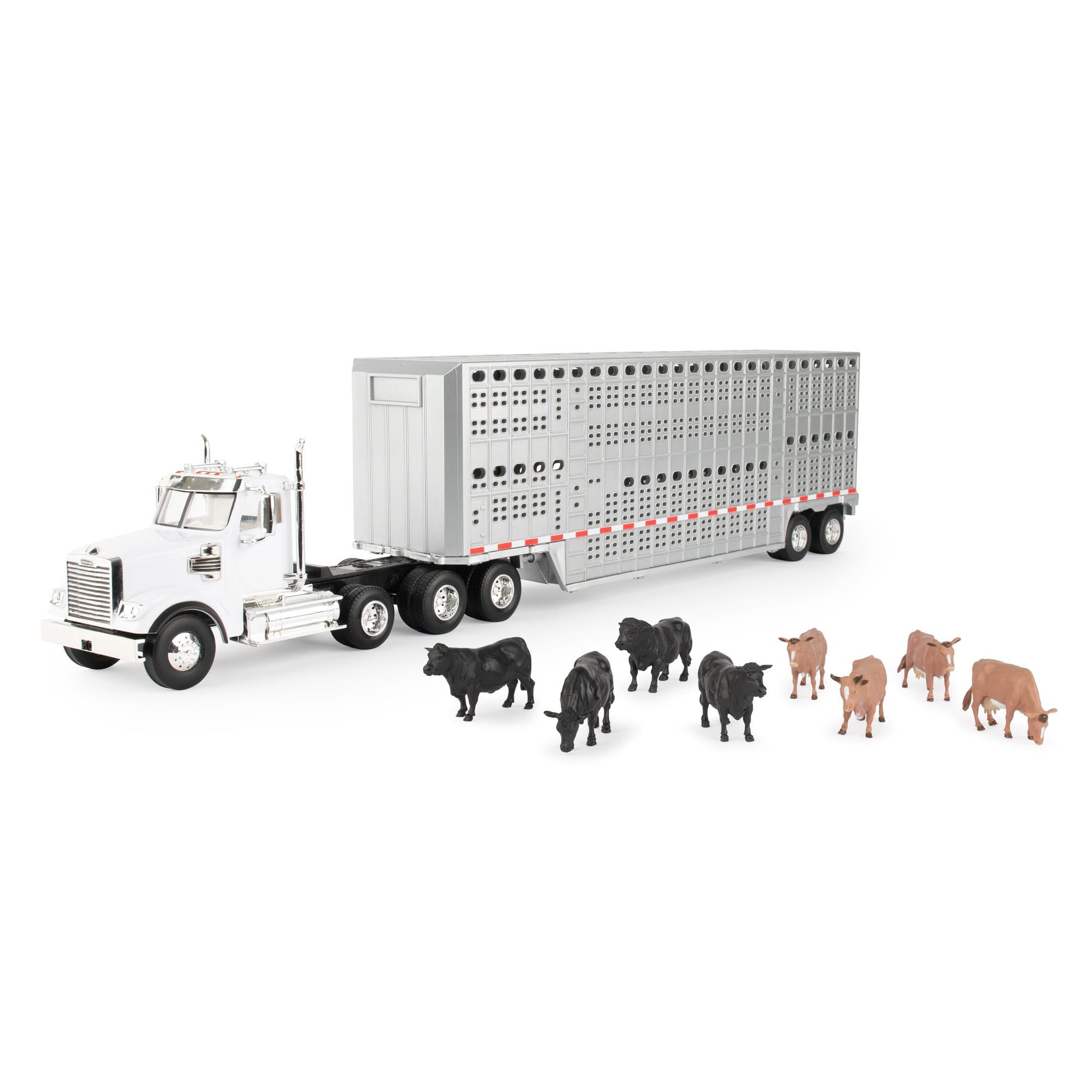 ERTL 1/32 Freightliner 122SD Semi with Livestock Trailer & Cattle 47362