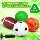 8 Inch Toddler Sport Balls Toys Set, Mini Basketball, Kids Dodgeball for Outdoor, 8" Small Soccer for Indoor Hoop Sets, Beach Pool Balls Stocking