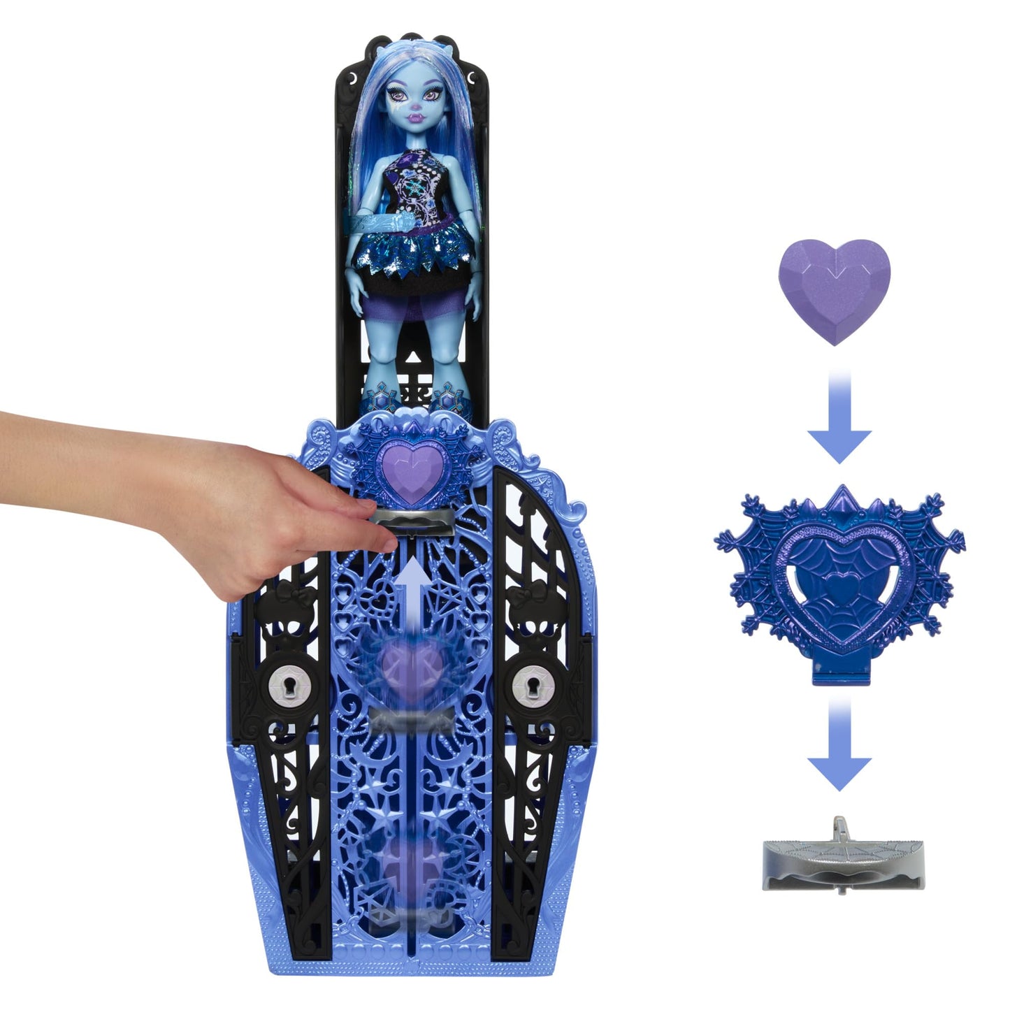 Monster High Skulltimate Secrets Doll & Accessories Set, Monster Mysteries Abbey Bominable with Dress-Up Closet & 19+ Surprises Including Clothes