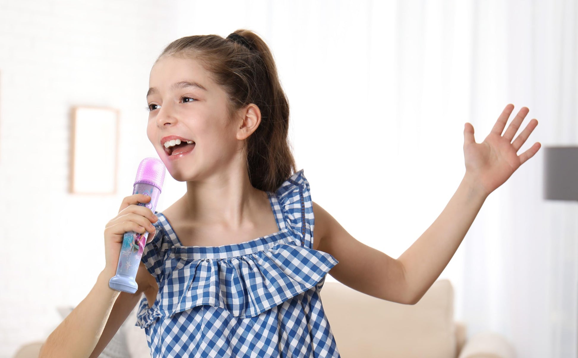 Disney Frozen Karaoke Microphone for Kids, Bluetooth Microphone, Fun Frozen Toys