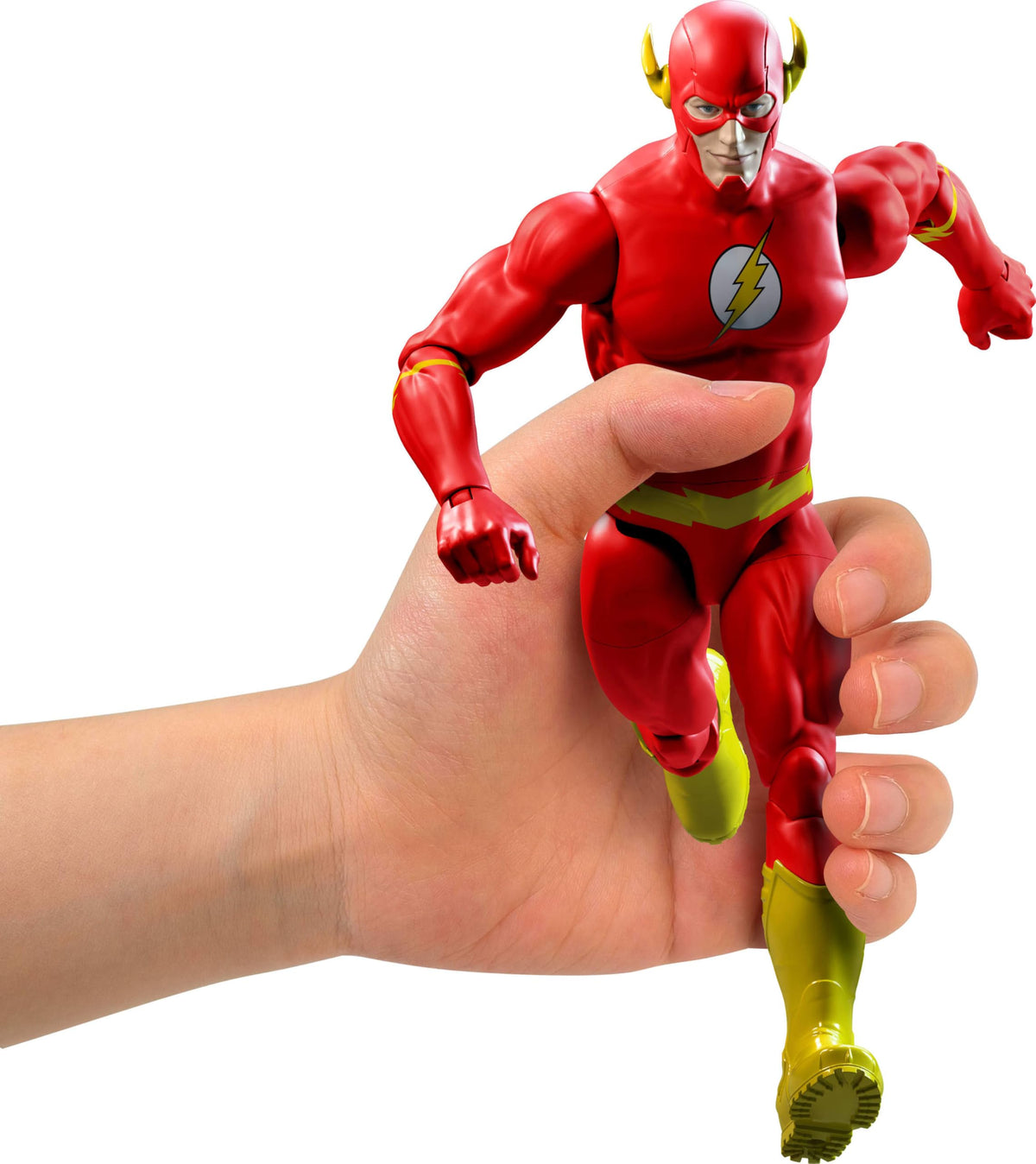 Mattel DC Premier 6.5 Inch The Flash Action Figure Series 1, Detailed Super Hero Design with 22 Articulations, Speed Effects & Lightning Bolts