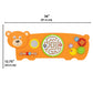 SPARK & WOW Bear Activity Wall Panel | Ages 18m+ | Montessori Sensory Wall Toy | 4 Activities | Busy Board | Toddler Room Décor
