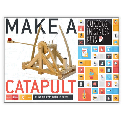 Make a Working Wooden Catapult Kit | Designed by Leonardo Da Vinci | Historical Facts and Easy Instructions Included | Copernicus Toys Curious
