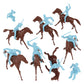 BMC Classic Marx Civil War Cavalry - 16pc Powder Blue Plastic Figure Playset