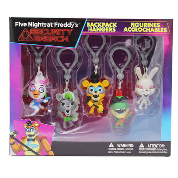 Just Toys LLC Five Nights at Freddy's Backpack Hangers (Five Nights at Freddy's Security Breach Backpack Hangers S1 Collector's Box)