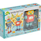 Tender Leaf Toys - Robot Construction - 17 Pieces Wooden Construction Set to Build and Stack 3 Robot in Endless Variations - Develops Problem Solving