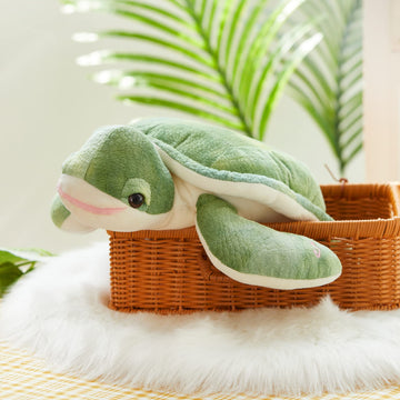 Glow Guards 14'' Light up Musical Sea Turtle Stuffed Animal Ocean Life Soft Plush Toy Pillow with Lullabies LED Night Lights Singing Children's Day