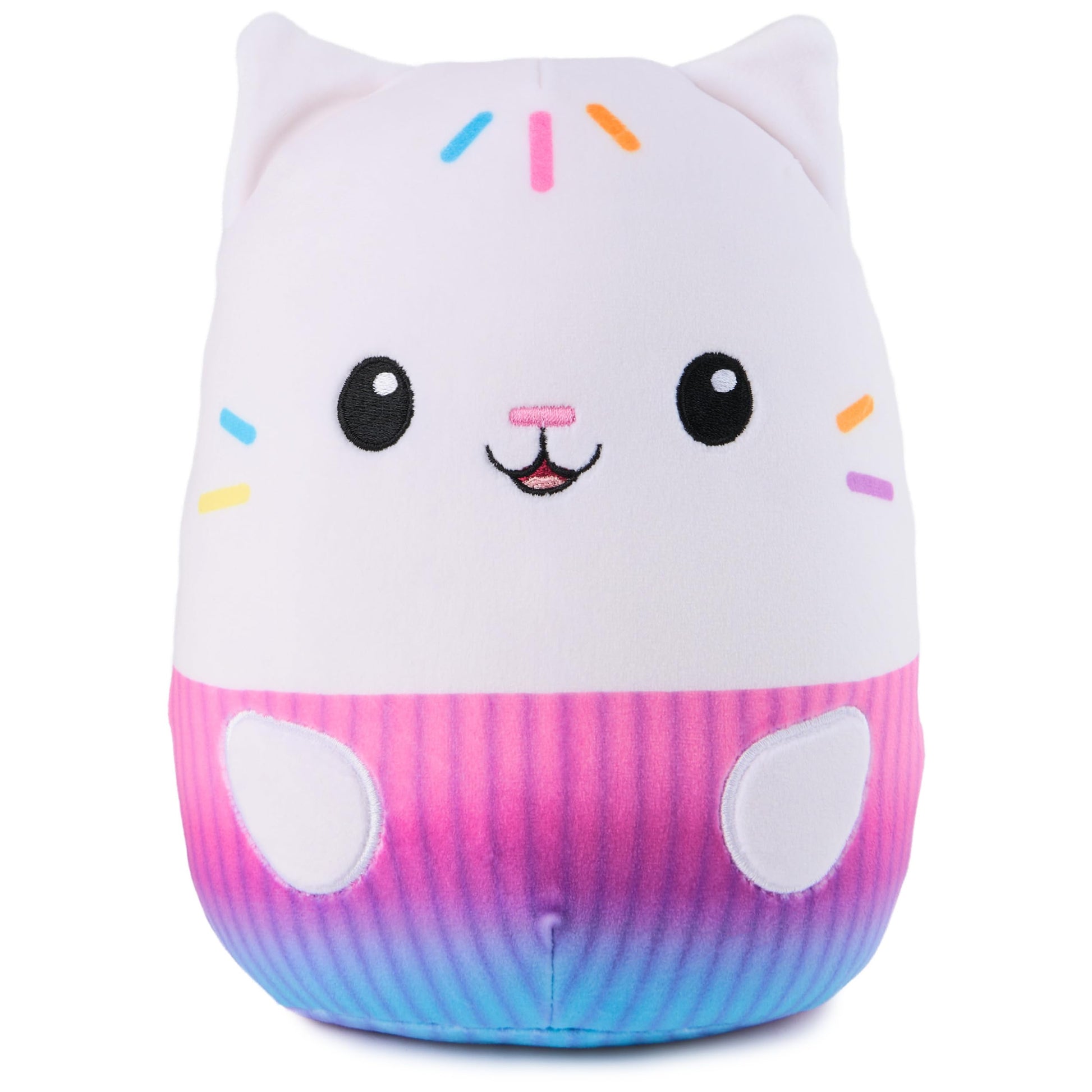 Gabby’s Dollhouse Official Cakey Cat 12-Inch Squishy Plush Toy for Ages 1+