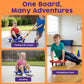 Hurtle Scooter Boards for Kids with Safety Handles, 2-Pack Heavy Duty Gym Floor Scooters with 360° Wheels for PE, Indoor Active & Sensory Play