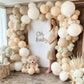 White Balloon Arch Double Stuffed White Sand Cream Beige Balloon Garland Kit Blush Nude Balloons for Neutral Baby Shower Gender Reveal Bridal Birthday