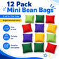 Halloluck 12 Pack 2inch/5cm Nylon Bean Bags Children Family Adults Outdoor Yard Games Bean Bag Toss Carnival Toy Bean Bag Toss Game