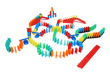 Bulk Dominoes Kinetic Domino Kit | Dominoes Set, STEM STEAM Small Toys, Family Games for Kids, Kids Toys and Games, Building, Toppling, Chain Reaction