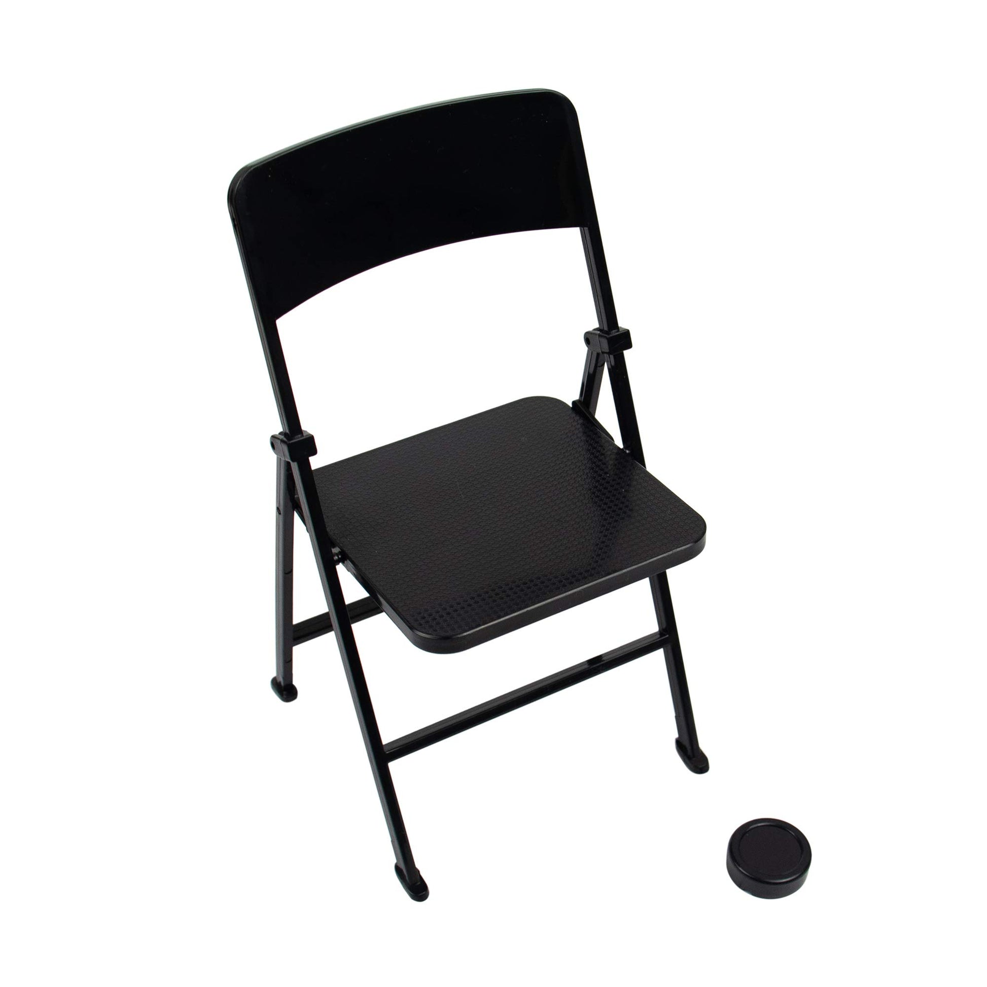 AUEAR, 12" Plastic Foldable Chairs Decoration Black 1/6 Scale