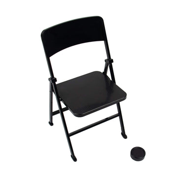 AUEAR, 12" Plastic Foldable Chairs Decoration Black 1/6 Scale