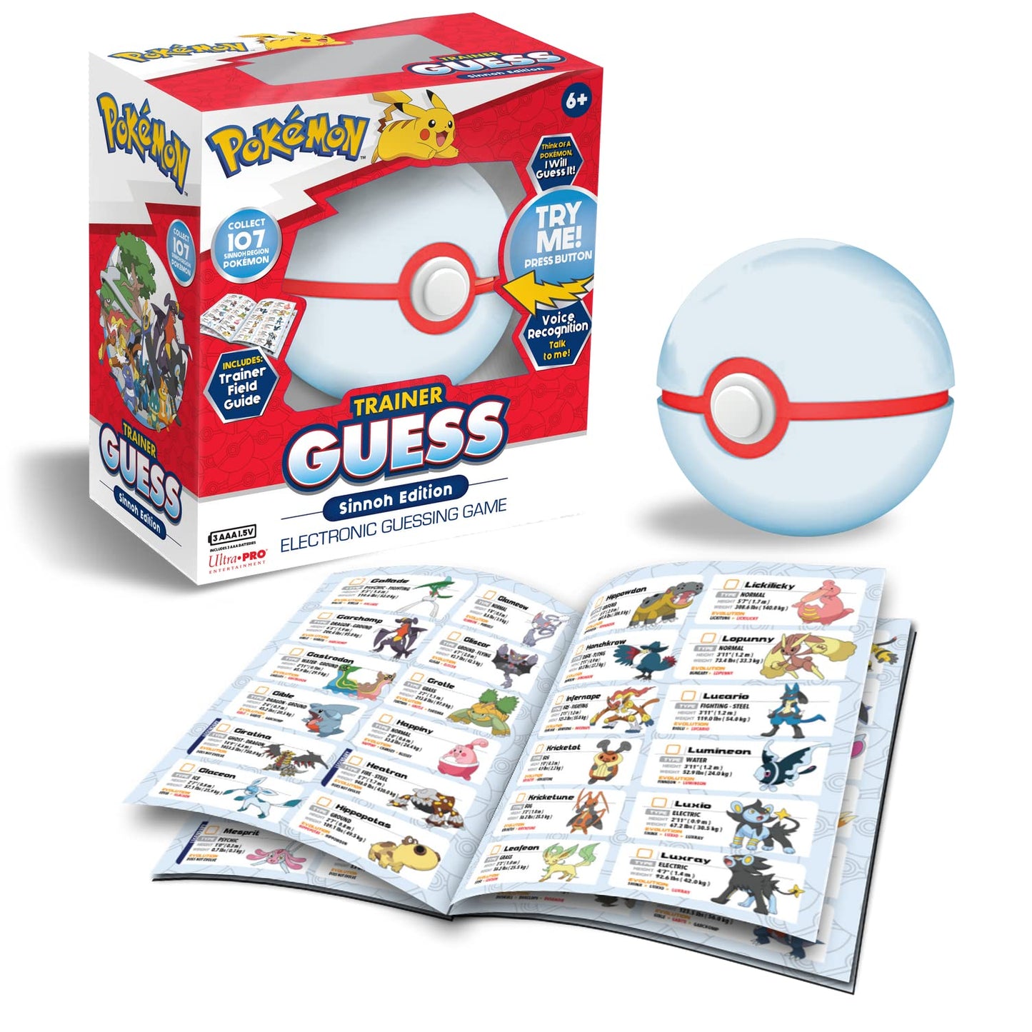 Ultra Pro Pokémon Trainer Guess Sinnoh Toy - Guess that Pokémon! Fun for Board Game & TCG Fans - Magic The Gathering, Card Binder - Challenge Friends