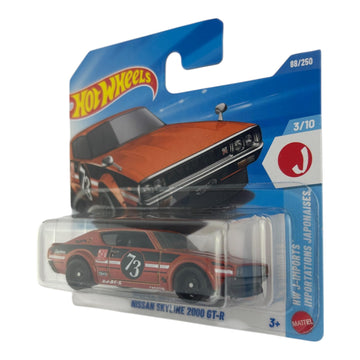 Hot Wheels Nissan Skyline 2000 GT-R [Orange] J-Imports 3/10, 88/250, 1:64 Scale Diecast Toy Vehicle