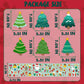 WUYEE 60Pack Christmas Crafts Kit for Kids DIY Christmas Tree Ornaments, Make Your Own Xmas Trees Bookmark with Stickers Crafts Set for Holiday