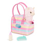 Pucci Pals Plush Llama Pet with Striped Carrier Bag, Comb & Bottle