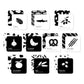 Gourmet for Baby High Contrast Sensory Learning Toy 10 Black & White Flash Cards of Food Shapes. Tummy Time Pillow Games Curious Baby Toys Activity