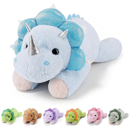 gnomantic Dinosaur Weighted Stuffed Animals, Plush Pillow for Kids
