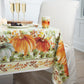 Vibrant Orange Watercolor Fall Pumpkins Plastic Table Cover - 54" x 84" (1 Pc.) - Perfect for Autumn & Thanksgiving Celebrations