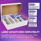 EBOAUSI 5 Row Trading Card Storage Box,3950-count Cardboard Storage Box with 32 Pcs Dividers+48 Pcs index Labels for Mtg, Tcg, Sports Cards (4