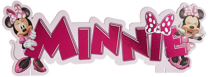 Minnie Mouse Forever Table Decoration - 14" x 4.75" (1 Pc) - Hot-Stamped Cardstock Centerpiece for Kids Themed-Parties & Birthdays