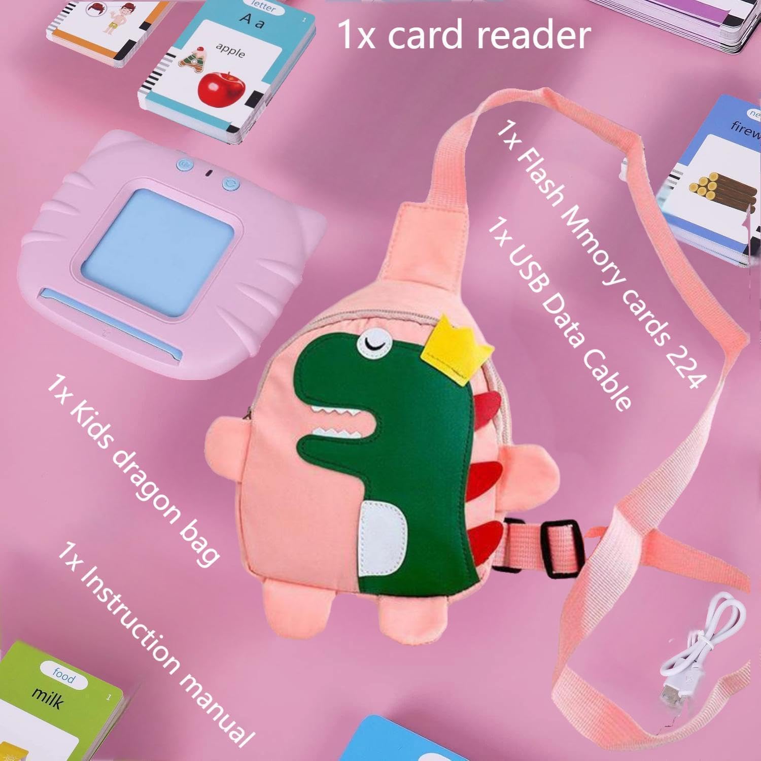 Talking Flash Cards,Kids Toddler Flash Cards with 224 Sight Words,Montessori Toys,Autism Sensory Toys,Speech Therapy,Learning Educational Gifts