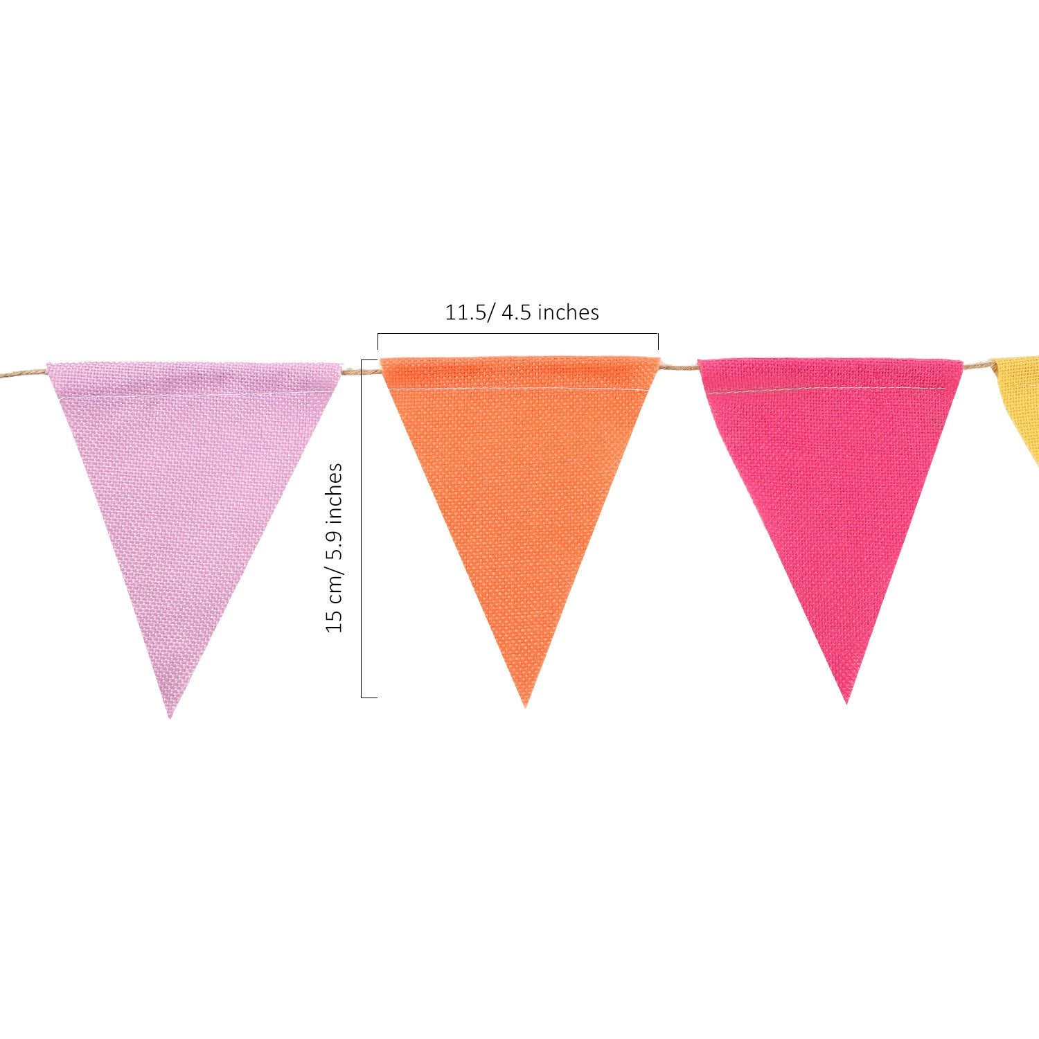 HESTYA 42 Pieces Colorful Pennant Banner Flag Multicolor Bunting String Triangle Banner Pennants for Birthdays Classroom School Carnival Garland