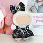 6 Set 17cm Doll Clothes, Clothes for Dolls Outfit, Accessories for 17cm Dolls Clothes T-Shirt + Dress + Bow + Handbag + Necklace + Shoes, No Doll