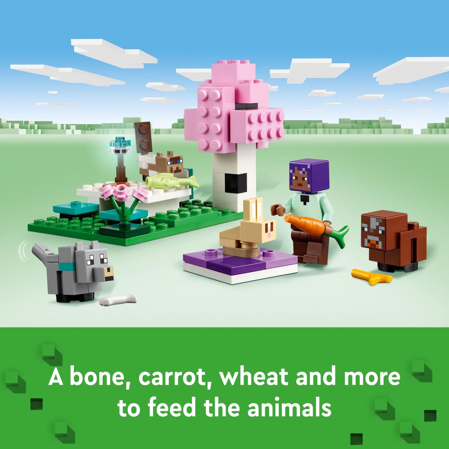 LEGO Minecraft The Animal Sanctuary Building Set, Gaming Toy for Girls and Boys Ages 7 and Up, Gift for Gamers and Kids, Brick Model of The Plains