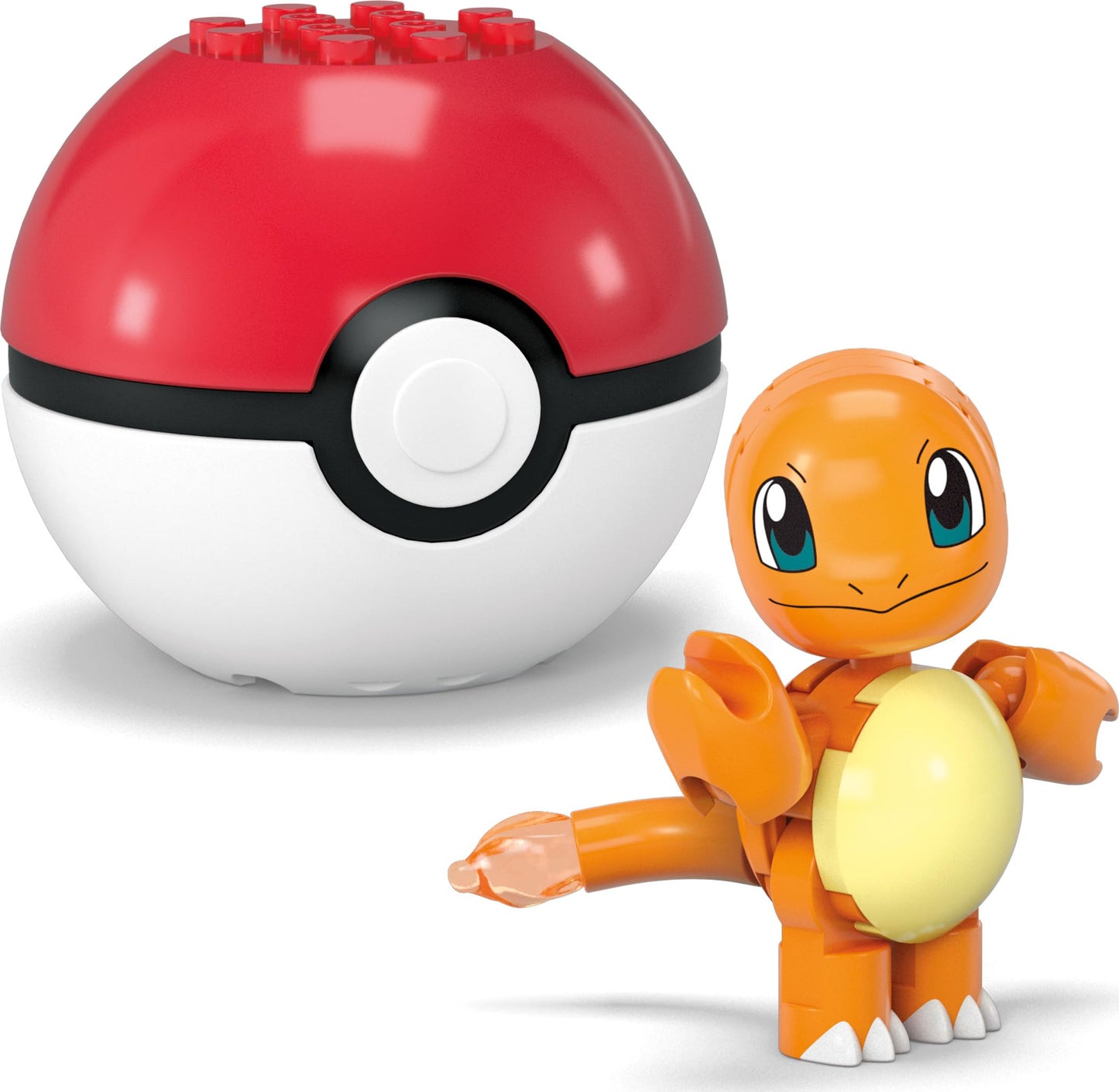 MEGA Pokémon Building Toys Set Pichu & Charmander with 40 Pieces, 2 Poseable Characters and Poké Ball, 2 Inches Tall, for Kids