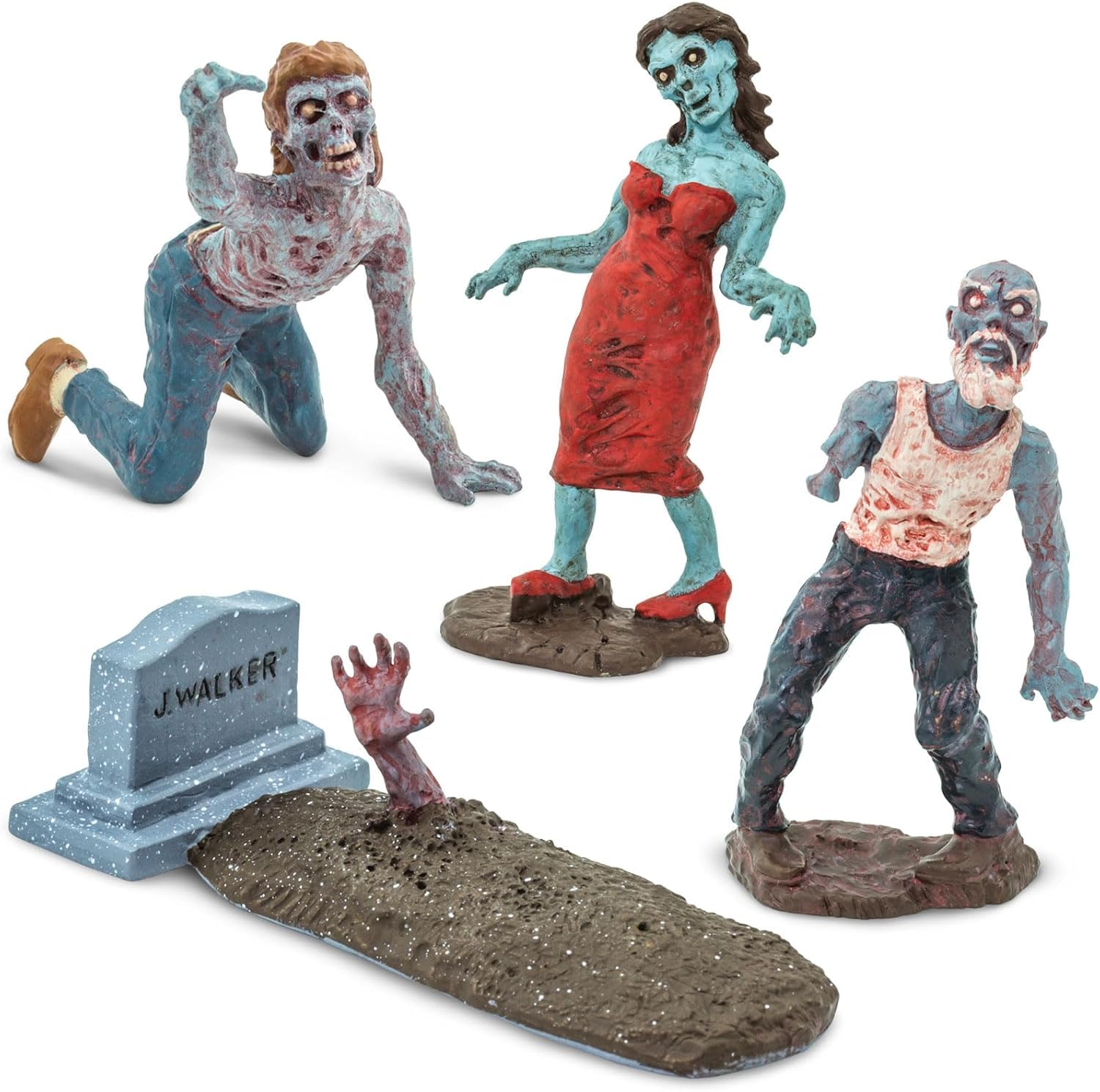 Safari Ltd. Zombies Super Toob - Miniature Zombie Figures for Halloween Display and Play - Toy Figures for Boys, Girls, and Kids Ages 3+