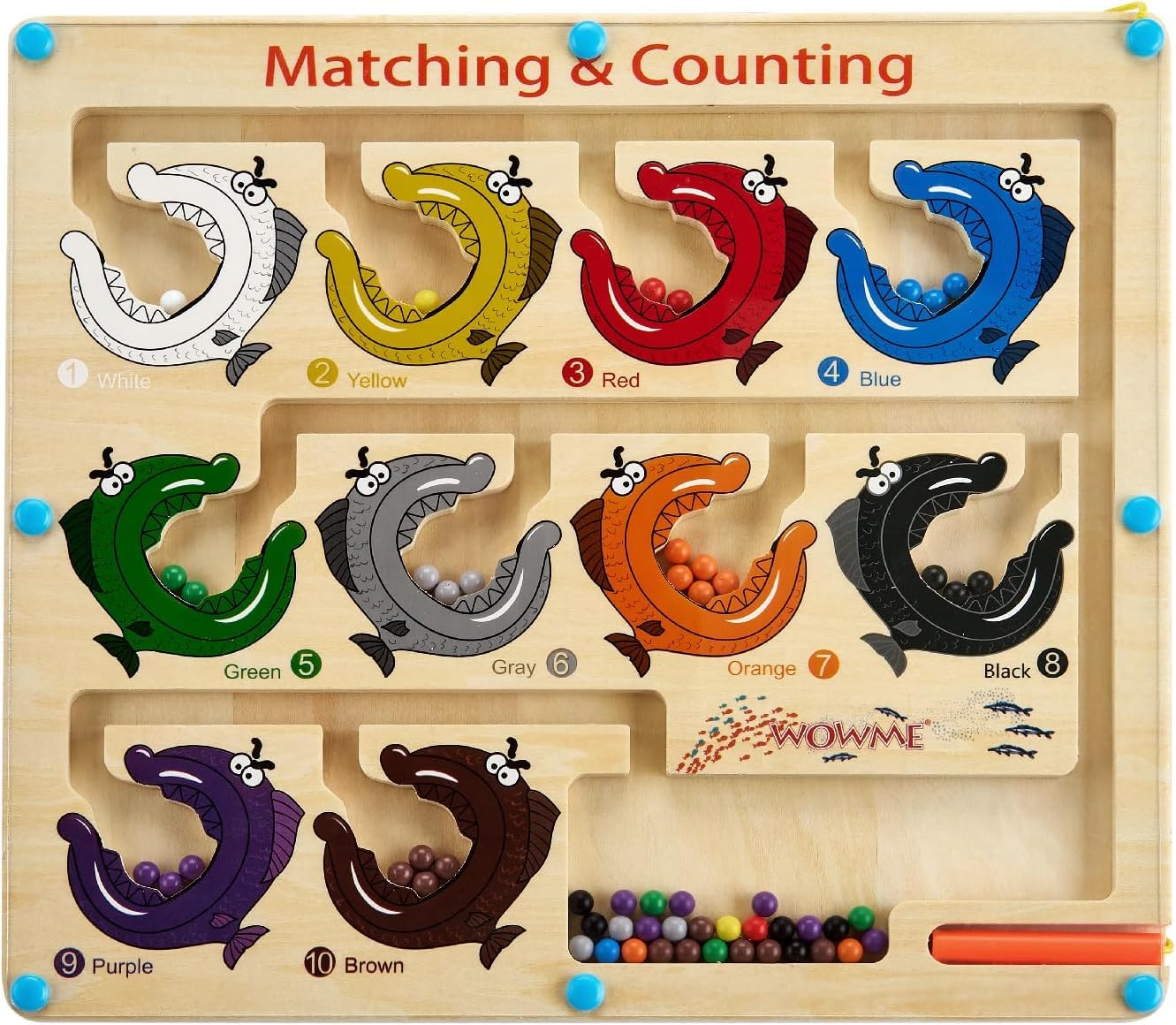 WOWME Educational Magnetic Color & Number Maze