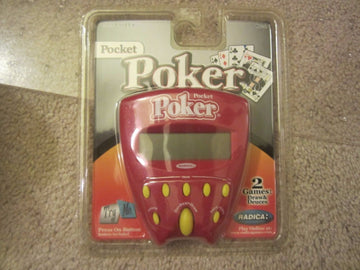 Radica Wingsmarketshop Pocket Poker Draw and Duces Pocket Game Handheld Work Tested Great (Plastic Cracked) New!