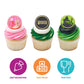 Wicked Cupcake Rings With Glinda And Elphaba, 24 Cupcake Toppers For Cakes, Birthday's, Celebrations, Food Safe Cake Decorations - 24 Pack