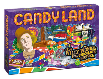 Candy Land Willy Wonka and the Chocolate Factory Board Game | Themed Candy Land Board Game | Artwork from the Willy Wonka Movie